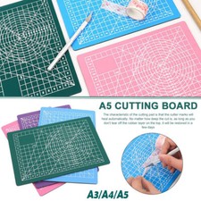 A3, A4, A5 Cutting Mat Non Slip Printed Grid Lines Knife Board Craft Model