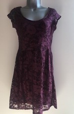 Dorothy Perkins~ Lovely Purple Colour Lace Mini Dress~ Size 8~ Good Cond!