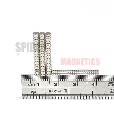 SPIDER MAGNETICS 100 Tiny 3x1 mm Magnets Strong Neodymium Craft Disc For Models Minis 3mm x 1mm