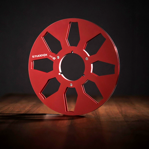 2X Standard 10.5" Aluminum Red Take Up Reels For Reel To Reel Tape Recorders - Picture 2 of 7