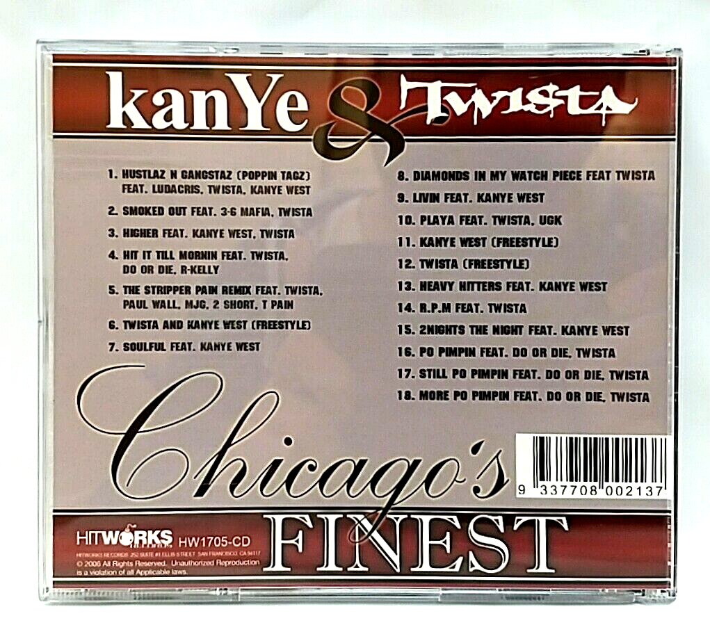 CD) Kanye West & Twista – Chicago's Finest, Comp, Album, HW1705-CD