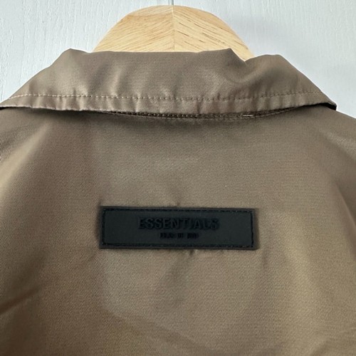 Fear of God Essentials Kids Size 10 Coaches Snap Button Jacket Wood Brown NWOT - Picture 11 of 11