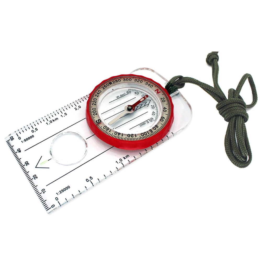 Luminous Compass with Magnifier Outdoor Navigation Compasses for Hiking