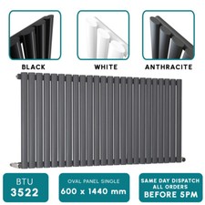 Vertical Designer Radiator Oval Column Tall Upright Central Heating Radiators UK