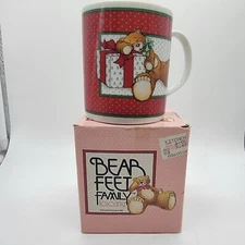Bear Feet Family Toscany Japan Christmas Holiday Mug Vintage