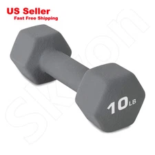 Skyon Barbell Rubber Coated Hex Dumbbell Hand Weight Set Avail 10 lb Single