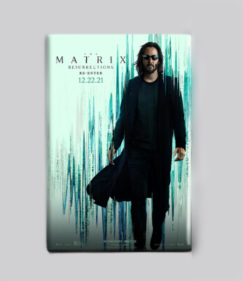 MATRIX RESURRECTIONS / NEO - 2'' x 3'' MOVIE POSTER MAGNETS (the 4 2021 trinity) 