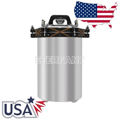 #ad 24L Dental Coal and Electricity Heated Autoclave Pressure Steam Sterilizer $251.99