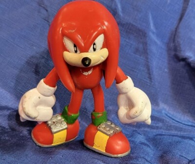  Sega Posable KNUCKLES Sonic The Hedgehog 3'' inch USED! SHOWS WEAR