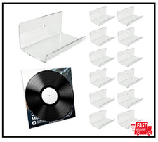 12 Pack Clear Vinyl Record Holder Wall Mount, Invisible Floating Acrylic Album R