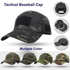 Tactical Baseball Cap Adjustable Contractor Hat Army Military Camo Loop Patches
