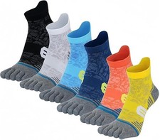 Five Finger Running Toe Socks Cotton Ankle Trainer Gym Sports Socks Men Women