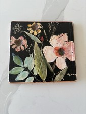 Terrain Trivet Pottery Wildflowers Grooves In...