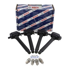 Bosch 4 Ignition Coils 4 Double Iridium Spark Plugs Kit For Jeep Compass 2.4L L4