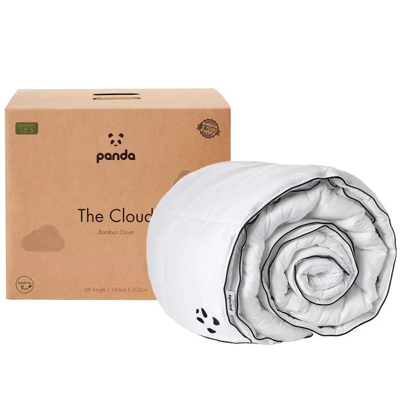 Panda The Cloud Bamboo 10.5 Tog All Seasons Duvet UK Double Bed Size 200x200cm