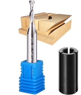 1/4 Inch Shank Spiral Router Bit CNC Spiral Router Bit 1/8 Inch Cutting Diame...