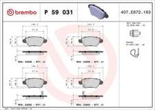 Bremsbelagsatz Hinten Bosch-System für Opel Astra G F70 Cabrio T98 98-12