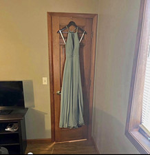 Azazie Green Sleeveless Chiffon Bridesmaid Dress, Polyester, Regular A6