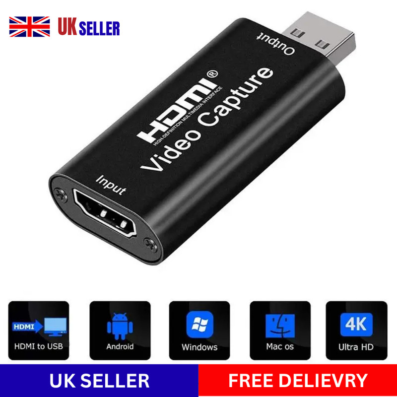 Video Capture Card HDMI To USB HD 1080P Recorder For Game/Live Streaming