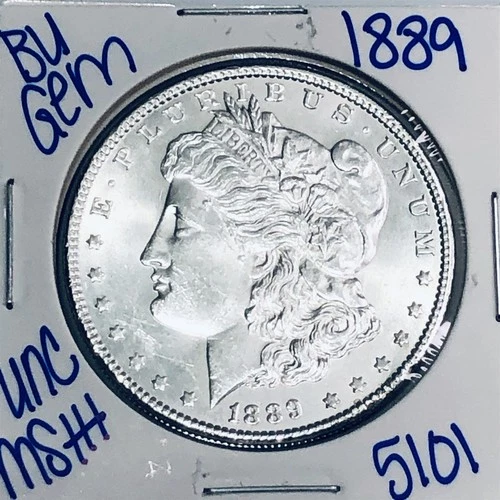 1889 BU UNCIRCULATED MORGAN SILVER DOLLAR AUTHENTIC U.S. MINT FREE SHIPPING 5101