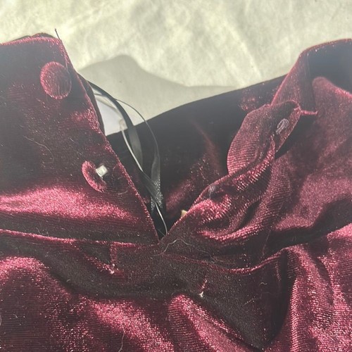 NWT Articles of Society Women’s Burgundy Velvet Long Sleeve Bodysuit Size Medium - Picture 8 of 9