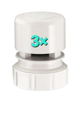 3×McAlpine VP2W weiß Ventapipe25 Lufteintrittsventil mit 1,5 Universalauslass