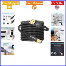 25 Feet USB 2.0 Printer Cable for HP, Canon, Dell, Epson, Lexmark, and More