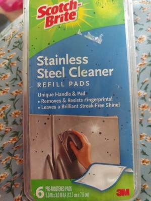 Scotch Brite 3M Stainless Steel Cleaner Appliance Refills 6 In A Pack New