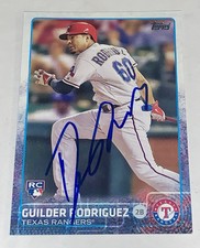 Guilder Rodriguez SIGNED 2015 Topps Series One Card #103 RC Auto Texas Rangers
