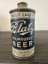 Blatz Select Lager IRTP Low Profile Cone Top Beer Can Milwaukee, Wisconsin