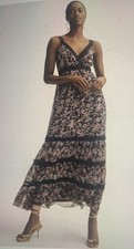 NWOT EXPRESS lace pieced cutout maxi dress retail $119 floral L Sold Out