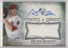 2015 Triple Threads Unity Jumbo Relics Emerald 18/50 Archie Bradley Auto 0aa