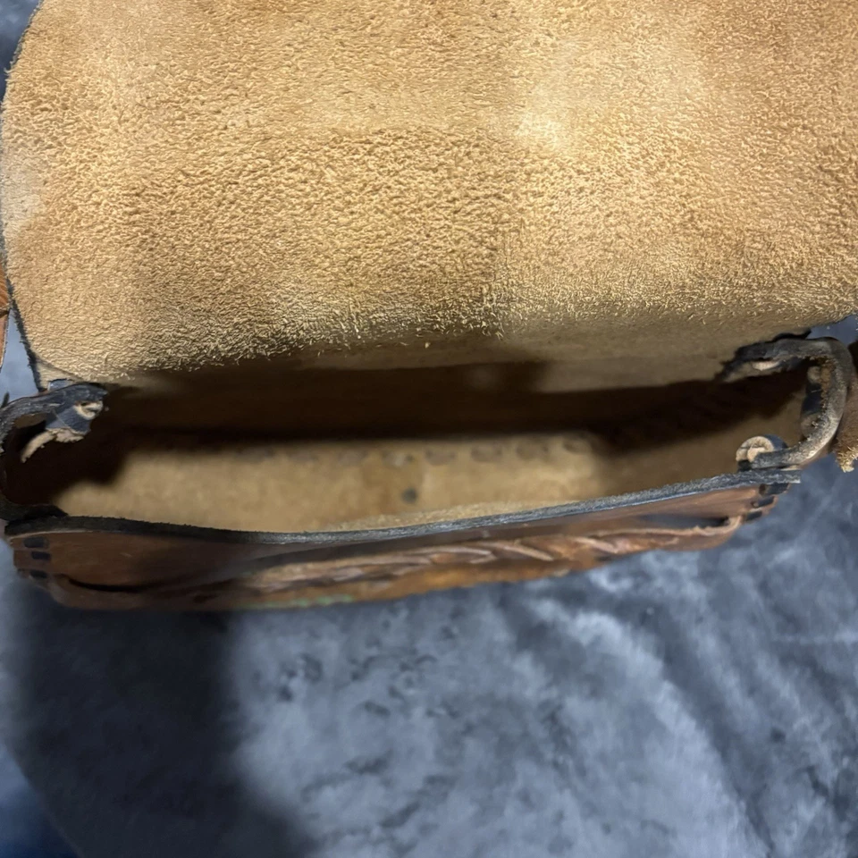 Bolso Bandolera Mediano Bolso Boho Hippy Bolso Bandolera Mediano Años 50 60 70 Toold a Mano Foto 3 de 4