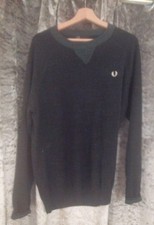 Fred Perry mens cotton navy jumper. size L