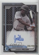 2024 Bowman Chrome Prospect Refractor 296/499 Janero Miller #CPA-JM Auto 16mi