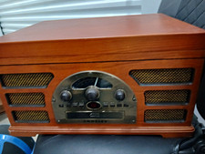 Crosley Compact Stereo System w/ Built-In Turntable Record Player, Brown