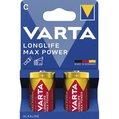 Varta Longlife Max Power Batterien C LR14 1,5V für verschiedene Geräte