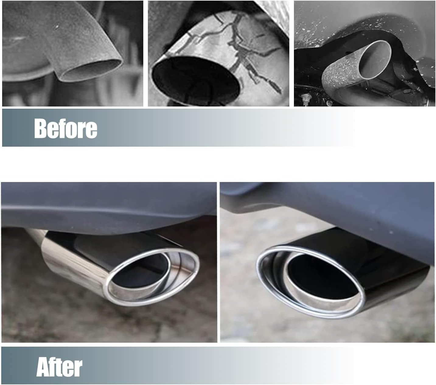 For Acura NSX 2PC Car Tail Pipe Exhaust Rear Muffler Tailpipe Tip