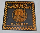 VINTAGE PORCELAIN SIGN INDIAN EARLY'S WITNEY POINT BLANKET  ENGLAND 9"