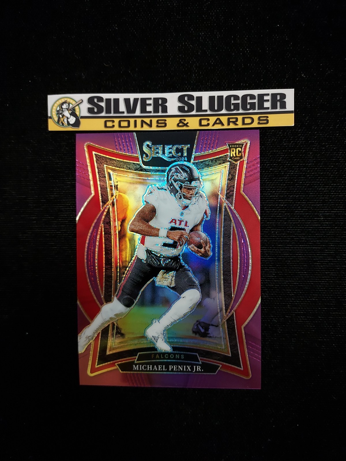 2024 Michael Penix Jr. Panini Select Concourse Purple Prizm /75 #80 RC Rookie