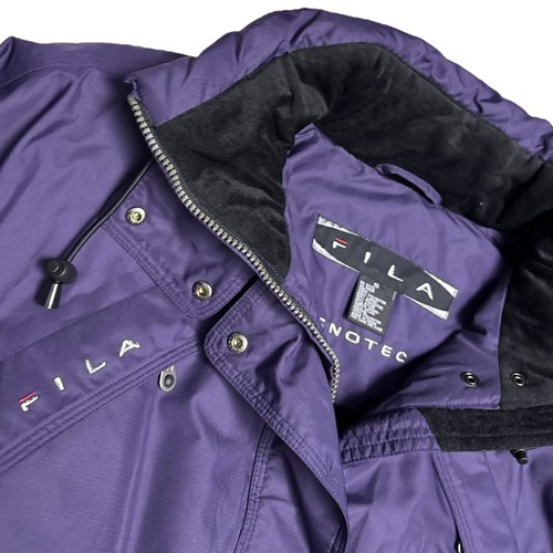 FILA SNOTECH Vintage 90s Retro 1-Piece Purple Coveralls Snow Suit Womens Medium - Picture 2 of 9
