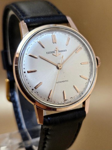 VINTAGE & FINE ULYSSE NARDIN AUTOMATIC 1950's GOLD PLAQUE WristWatch !!!! - Picture 11 of 14