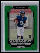 2024 Panini Prizm #6 Malik Nabers Emergent Green Prizm RC