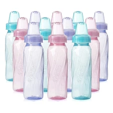 Evenflo Feeding Classic Tinted Plastic Standard Neck Bottles for Baby, Infant an