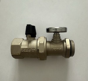 ICMA 286  1” Straight Ball Valve With Thermometer. NPT Connection.