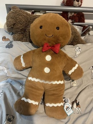 Jellycat riesiger lustiger Lebkuchen Fred mit leicht beschädigten Etiketten