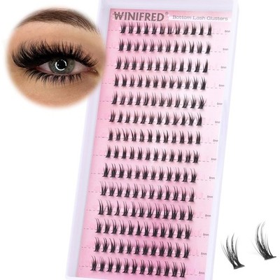 Winifred Bottom Lash Clusters Thick Volume Lower Extension DIY Black 