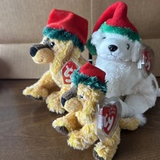 TY Beanie Babies - TINSEL & JINGLEPUP, Christmas Dogs & Jingle Beanie