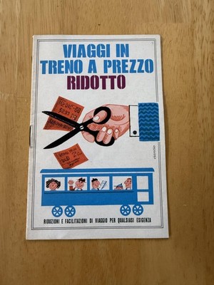 Vintage 1964 FS Viaggi In Treno A Prezzo Ridotto Train Prospekt Italien Reise