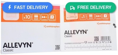 Smith and Nephew 66800270 Allevyn Gentle Border Dressing 4'' x 4'' - Box of 10